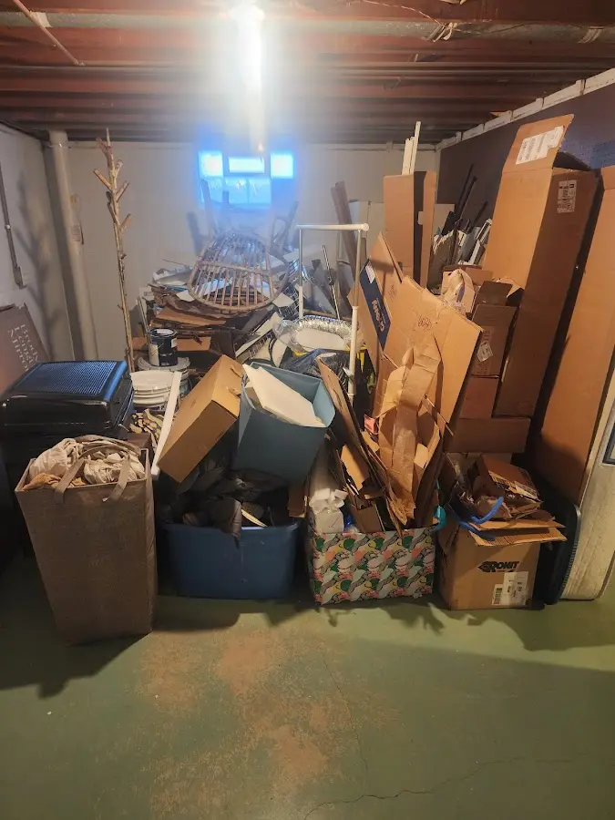 Roll-off dumpster container at job site for Yard Waste Dumpster Rental in Romeoville